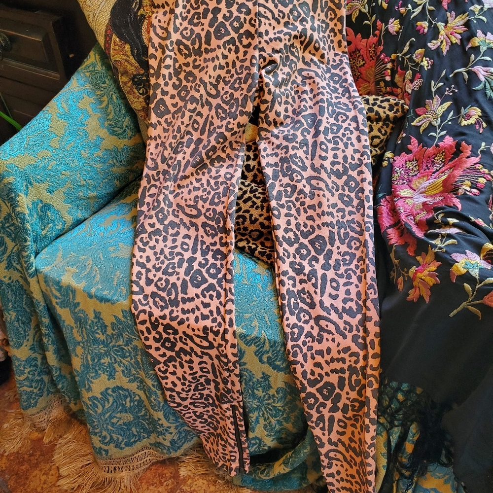 Spell Orange Leopard Stretch Pants